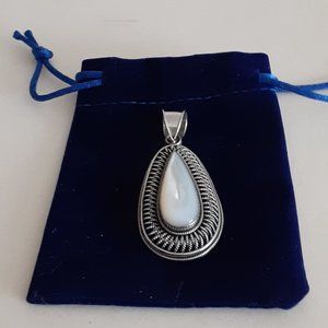 Artisan Crafted Sterling Mother-of-Pearl Pendant